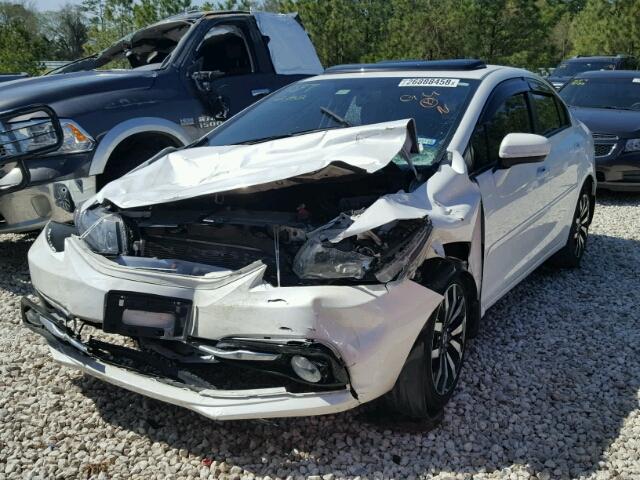 19XFB2F98FE015030 - 2015 HONDA CIVIC EXL WHITE photo 2
