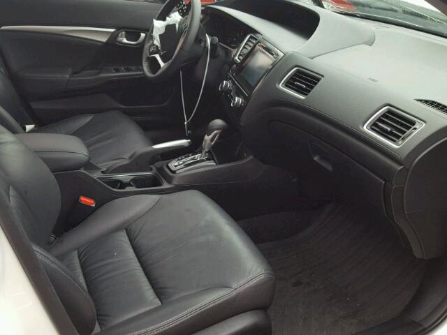 19XFB2F98FE015030 - 2015 HONDA CIVIC EXL WHITE photo 5