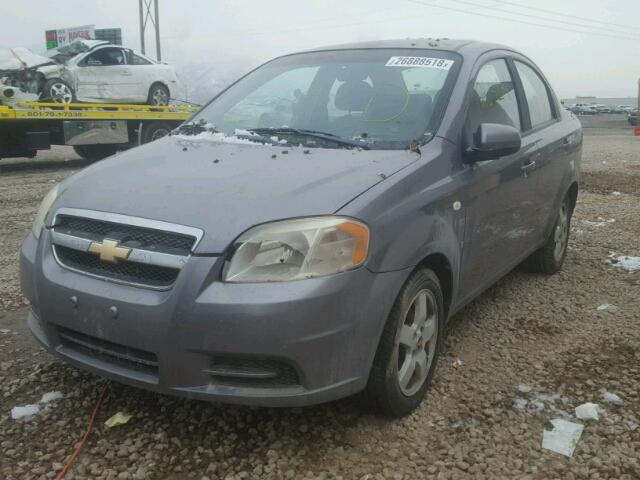 KL1TG56607B103877 - 2007 CHEVROLET AVEO LT GRAY photo 2