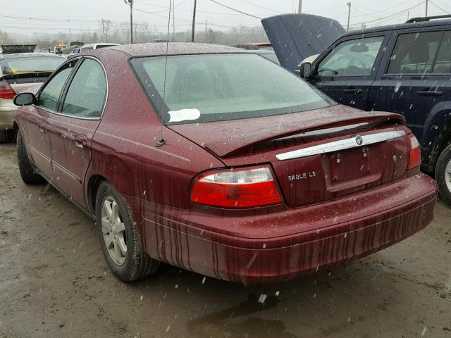 1MEHM55S84A617532 - 2004 MERCURY SABLE LS P MAROON photo 3