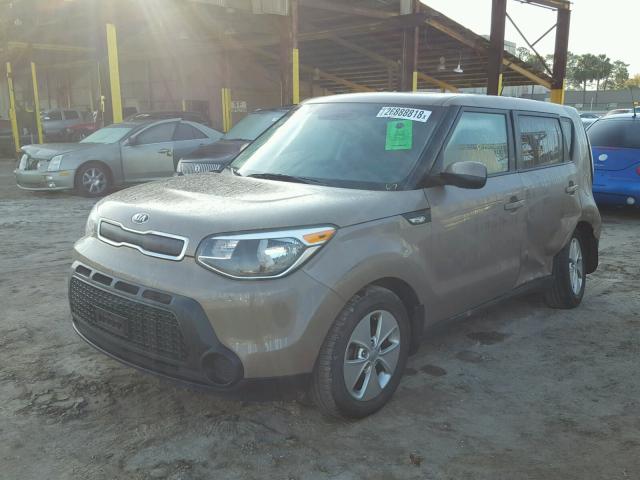 KNDJN2A22E7054822 - 2014 KIA SOUL BROWN photo 2