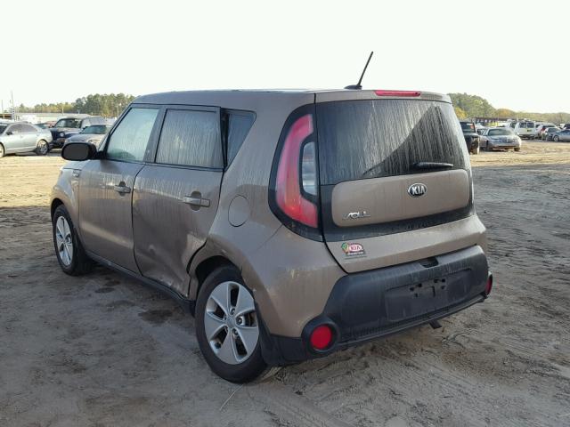 KNDJN2A22E7054822 - 2014 KIA SOUL BROWN photo 3