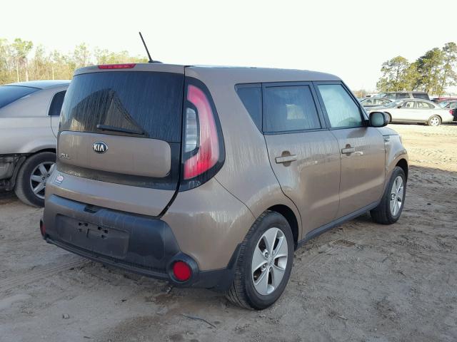 KNDJN2A22E7054822 - 2014 KIA SOUL BROWN photo 4