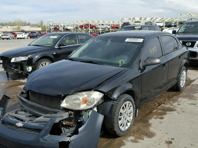 1G1AB5F55A7243156 - 2010 CHEVROLET COBALT LS BLACK photo 2