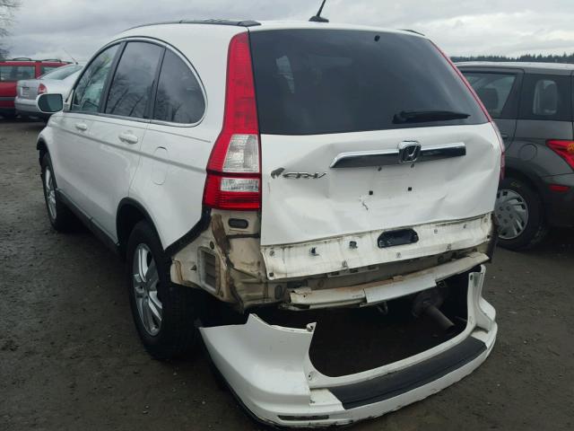 5J6RE3H76BL037738 - 2011 HONDA CR-V EXL WHITE photo 3