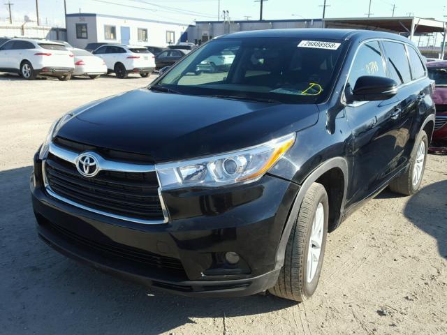 5TDZARFH8FS009489 - 2015 TOYOTA HIGHLANDER BLACK photo 2