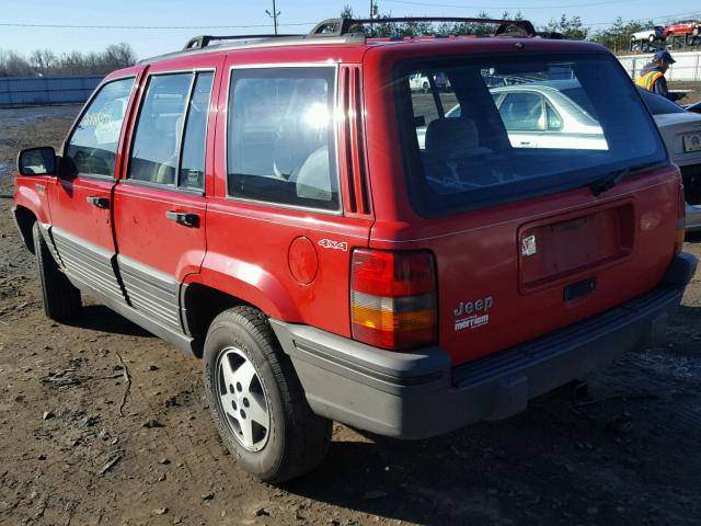 1J4GZ58S5SC565279 - 1995 JEEP GRAND CHER RED photo 3