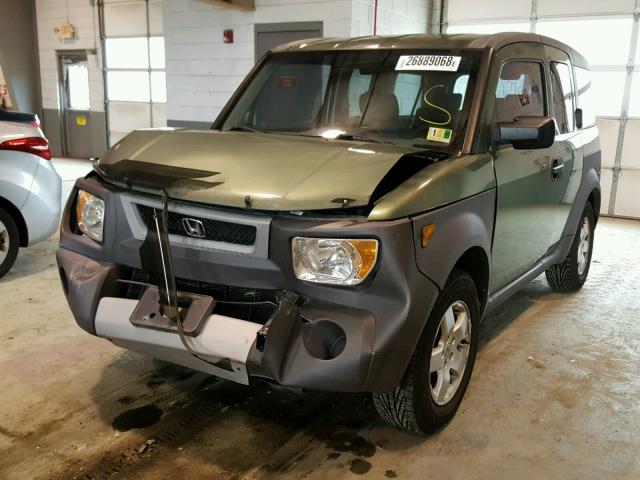 5J6YH18523L004307 - 2003 HONDA ELEMENT EX GREEN photo 2