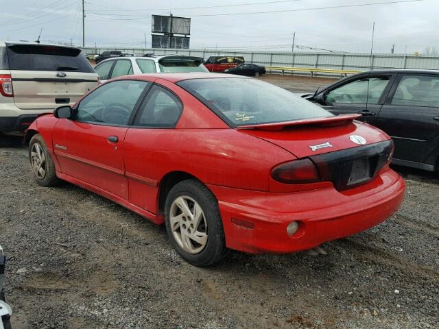 1G2JB124827115903 - 2002 PONTIAC SUNFIRE SE RED photo 3