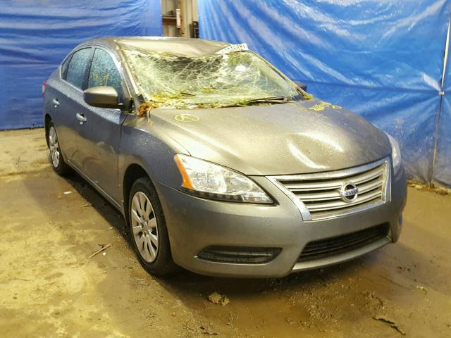 3N1AB7AP0FY238869 - 2015 NISSAN SENTRA S GRAY photo 1