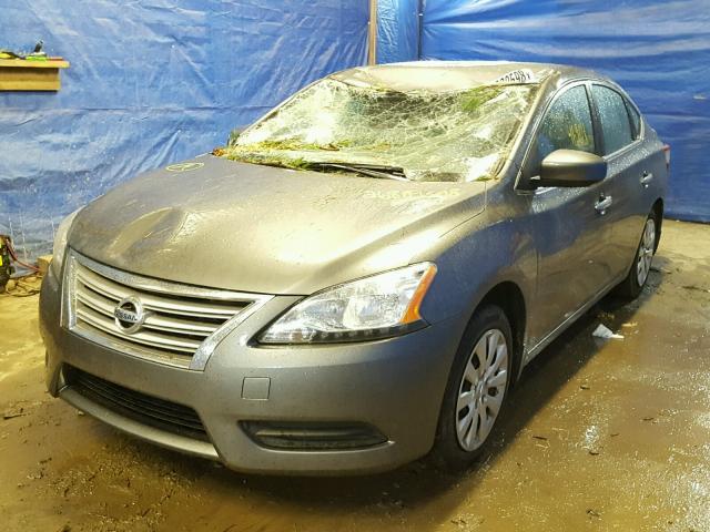 3N1AB7AP0FY238869 - 2015 NISSAN SENTRA S GRAY photo 2