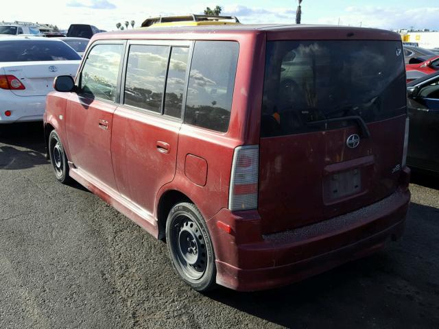 JTLKT324264064192 - 2006 TOYOTA SCION XB RED photo 3