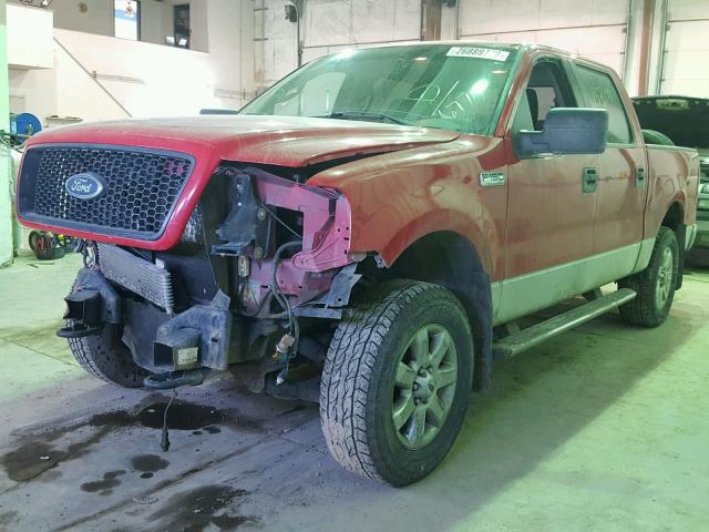 1FTPW14545FB36774 - 2005 FORD F150 SUPER RED photo 2