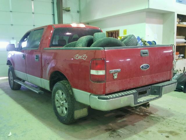 1FTPW14545FB36774 - 2005 FORD F150 SUPER RED photo 3