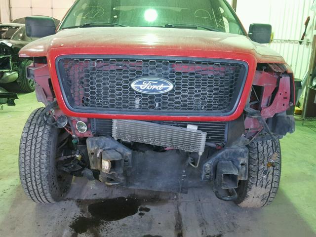 1FTPW14545FB36774 - 2005 FORD F150 SUPER RED photo 9