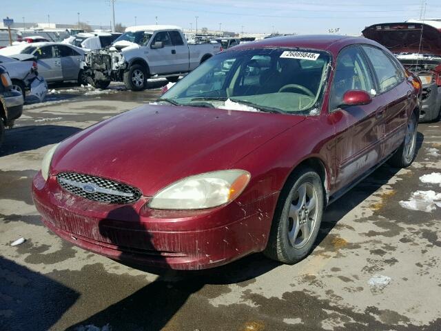 1FAFP53U53A119281 - 2003 FORD TAURUS SE RED photo 2