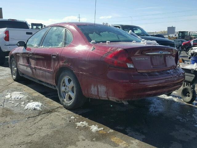 1FAFP53U53A119281 - 2003 FORD TAURUS SE RED photo 3