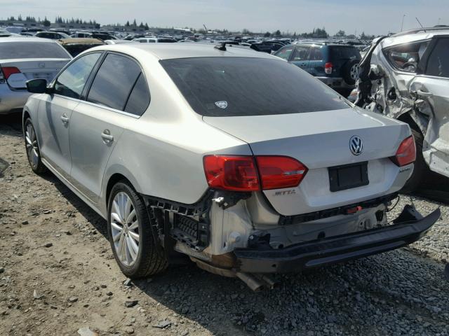 3VWLZ7AJ0BM359462 - 2011 VOLKSWAGEN JETTA SEL SILVER photo 3