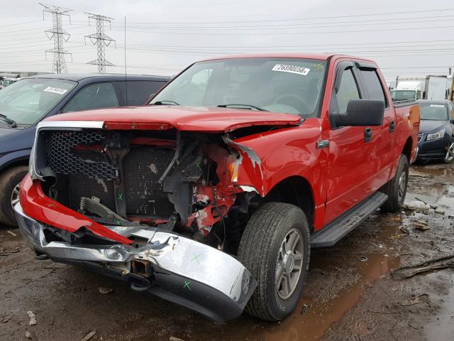 1FTPW14V28FB95469 - 2008 FORD F150 SUPER RED photo 2