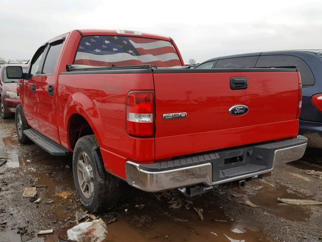 1FTPW14V28FB95469 - 2008 FORD F150 SUPER RED photo 3