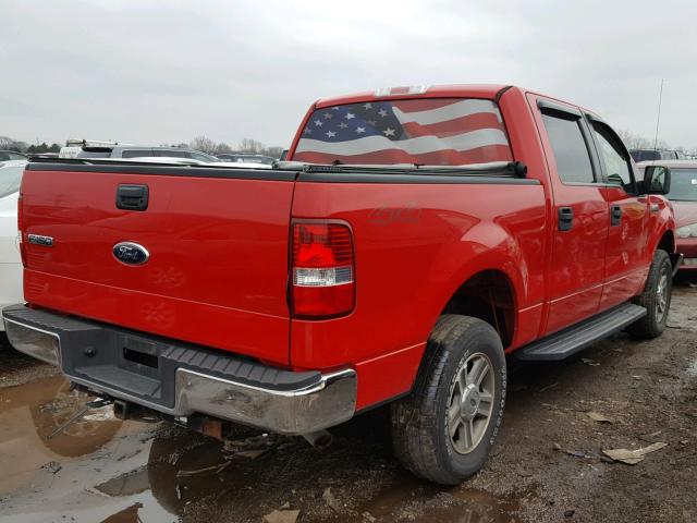 1FTPW14V28FB95469 - 2008 FORD F150 SUPER RED photo 4