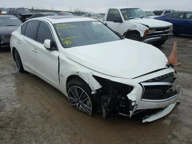 JN1AV7AR3EM700531 - 2014 INFINITI Q50 HYBRID WHITE photo 1