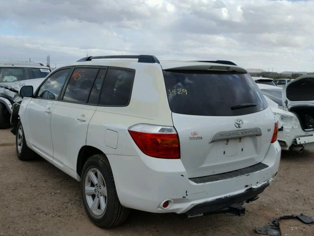 JTEDS41A982043418 - 2008 TOYOTA HIGHLANDER WHITE photo 3