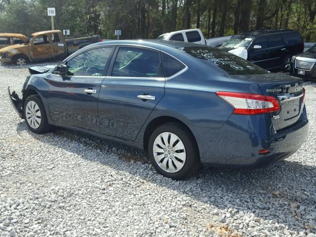 3N1AB7AP7EY208699 - 2014 NISSAN SENTRA S BLUE photo 3