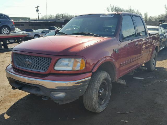 1FTRW08681KC45584 - 2001 FORD F150 SUPER RED photo 2