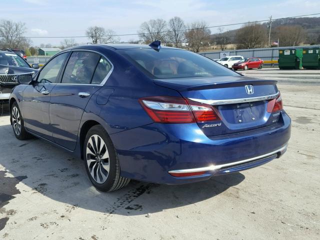 JHMCR6F50HC000176 - 2017 HONDA ACCORD HYB BLUE photo 3