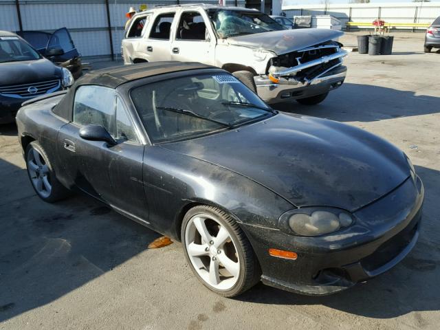 JM1NB354250411825 - 2005 MAZDA MX-5 MIATA BLACK photo 1