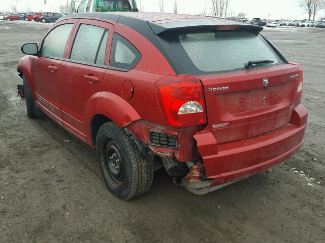 1B3HB48A09D182324 - 2009 DODGE CALIBER SX RED photo 3