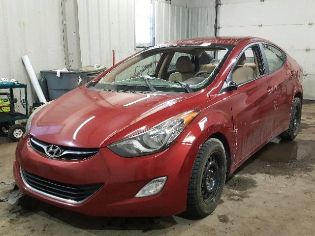 KMHDH4AE5CU306440 - 2012 HYUNDAI ELANTRA GL RED photo 2