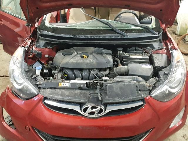 KMHDH4AE5CU306440 - 2012 HYUNDAI ELANTRA GL RED photo 7