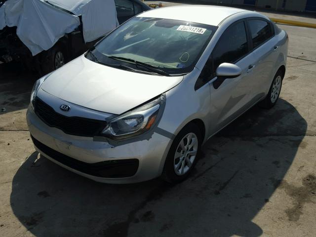 KNADM4A31D6134201 - 2013 KIA RIO LX SILVER photo 2