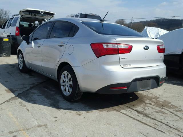 KNADM4A31D6134201 - 2013 KIA RIO LX SILVER photo 3