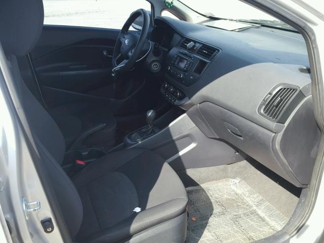 KNADM4A31D6134201 - 2013 KIA RIO LX SILVER photo 5