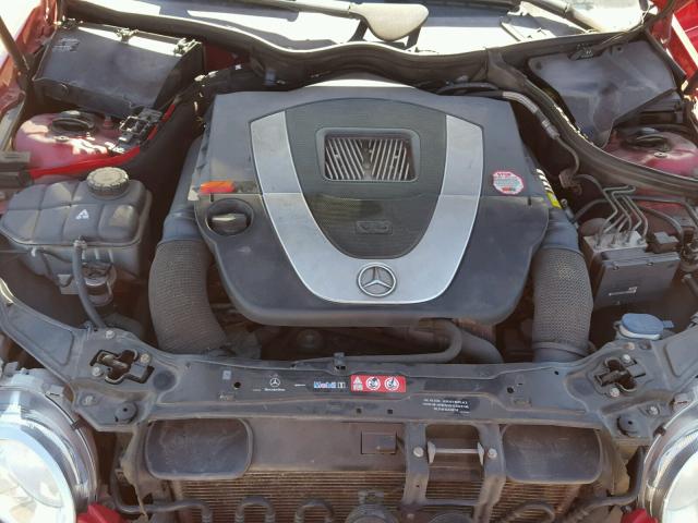 WDBRF52H26F833678 - 2006 MERCEDES-BENZ C GENERATI RED photo 7