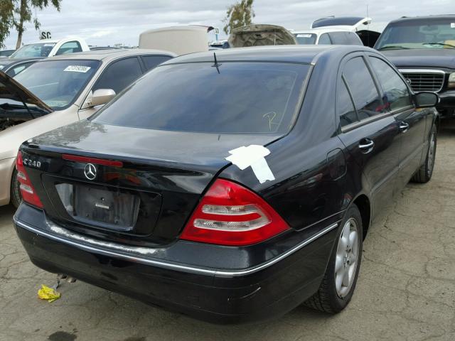 WDBRF61J22F286061 - 2002 MERCEDES-BENZ C 240 BLACK photo 4