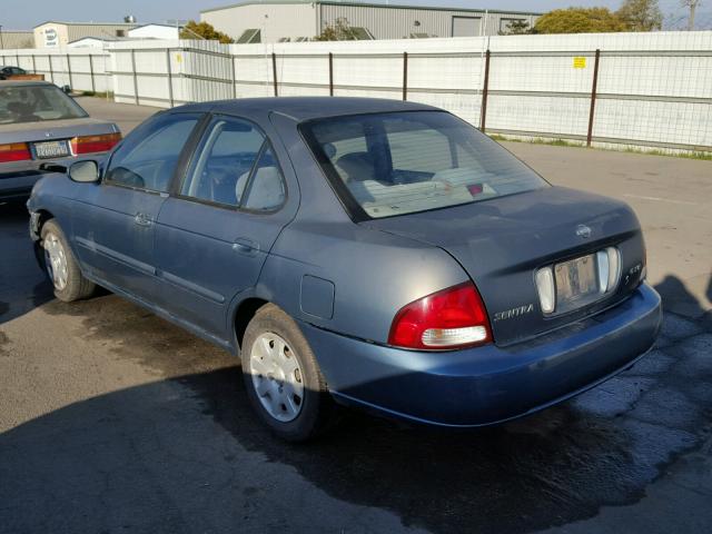 3N1CB51D01L482773 - 2001 NISSAN SENTRA XE BLUE photo 3