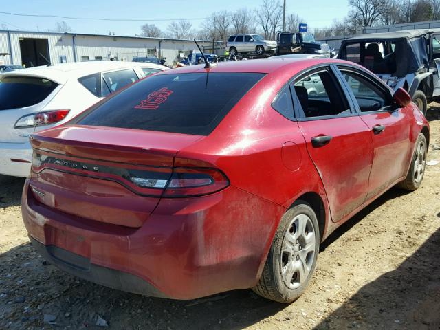 1C3CDFAAXDD223810 - 2013 DODGE DART SE RED photo 4