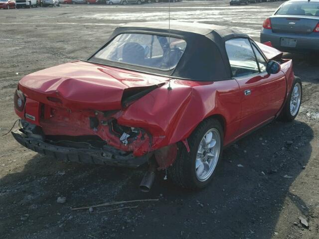 JM1NA3515L0114831 - 1990 MAZDA MX-5 MIATA RED photo 4