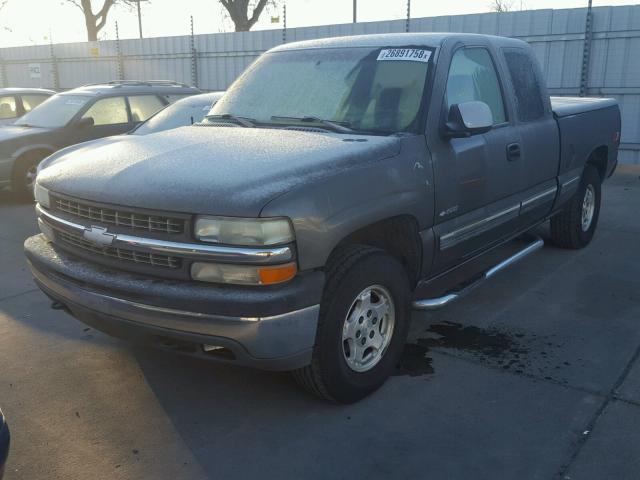 1GCEK19T8XZ212170 - 1999 CHEVROLET SILVERADO GRAY photo 2