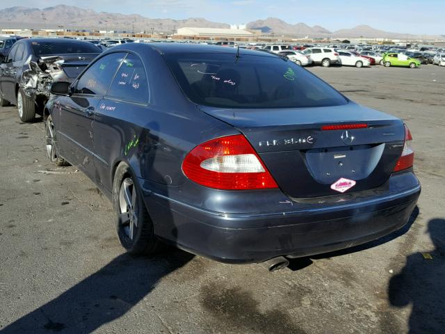 WDBTJ56J46F171619 - 2006 MERCEDES-BENZ CLK 350 BLUE photo 3