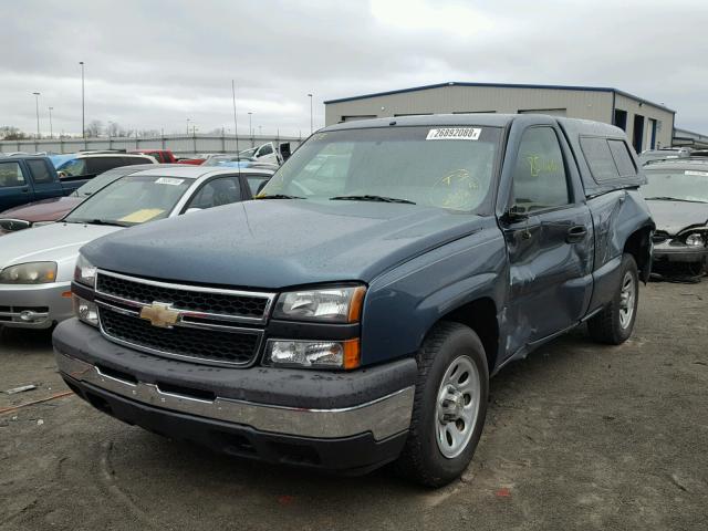 1GCEC14XX7Z132277 - 2007 CHEVROLET SILVERADO BLUE photo 2