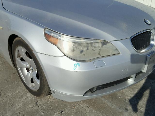 WBANA73534B800513 - 2004 BMW 530 I SILVER photo 9