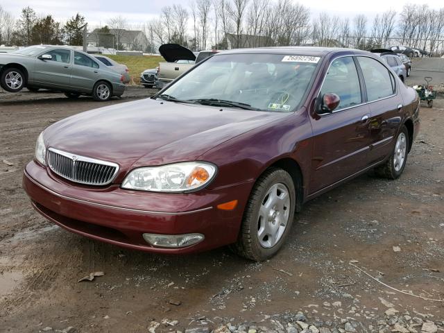 JNKCA31A91T020409 - 2001 INFINITI I30 RED photo 2