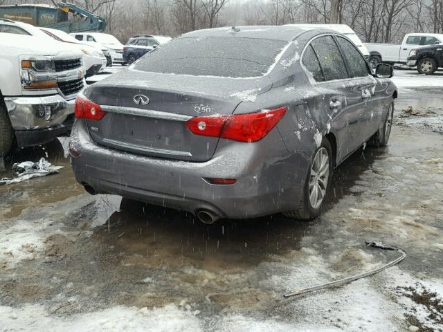 JN1AV7AR0EM700616 - 2014 INFINITI Q50 HYBRID CHARCOAL photo 4