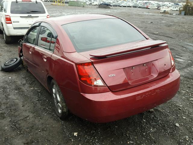 1G8AL52F14Z190526 - 2004 SATURN ION LEVEL MAROON photo 3