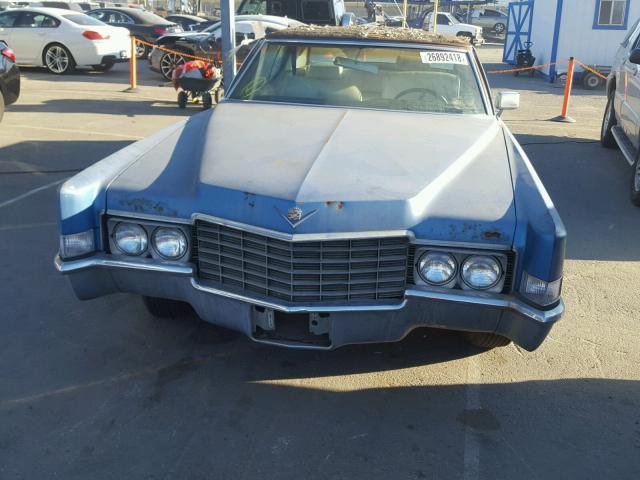 J9317738 - 1969 CADILLAC COUPE DEVI BLUE photo 10